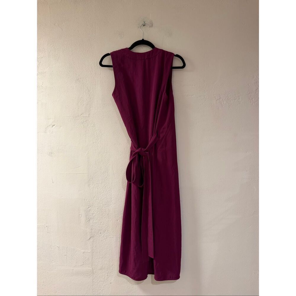 Everlane The Japanese GoWeave Sleeveless Wrap Dress in Purple Size 2 - Picture 3 of 7